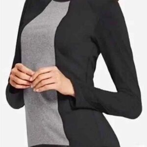 Cabi Black and Gray Long Sleeve Top